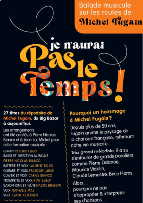 Je n’aurai pas le temps – Hommage à Michel Fugain